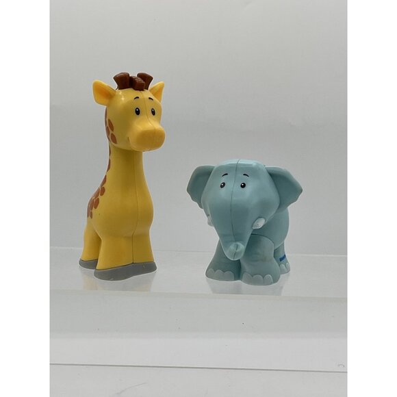 Fisher Price Little People Giraffe and Elephant Zoo Jungle Ark Animals 2017 - Picture 1 of 5